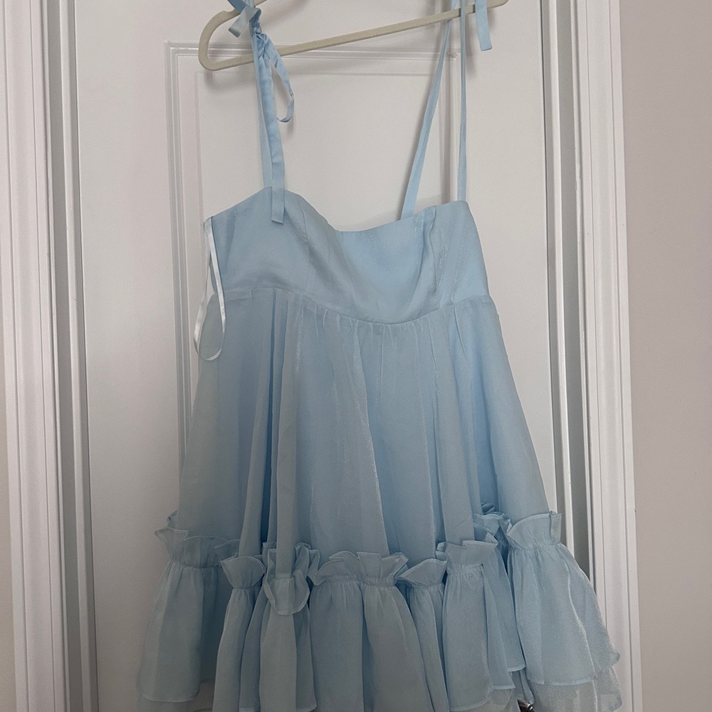 Selfie Leslie Light Blue Mini Dress - Picture 2 of 3
